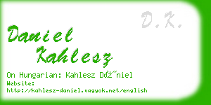 daniel kahlesz business card